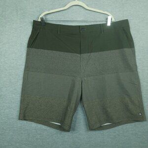 Micro Men's Hybrid 4-Way Stretch Flat Front 9" Inseam Green Short Size 40 NEW